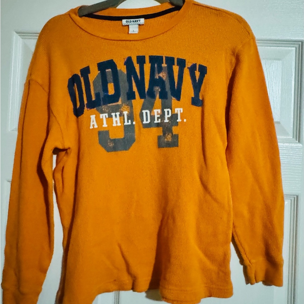 Old Navy Orange and Blue Long Sleeve Tee